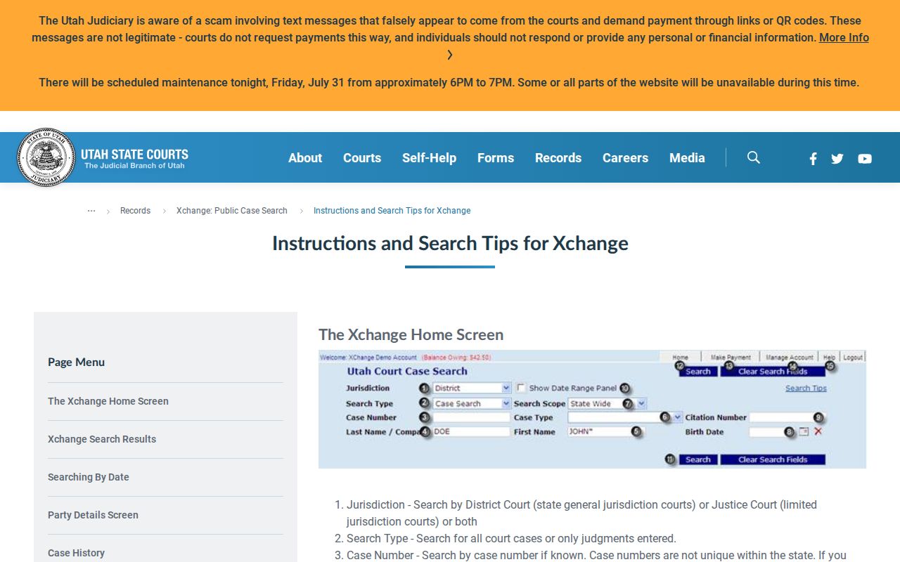 Herriman people search Utah Xchange court name records